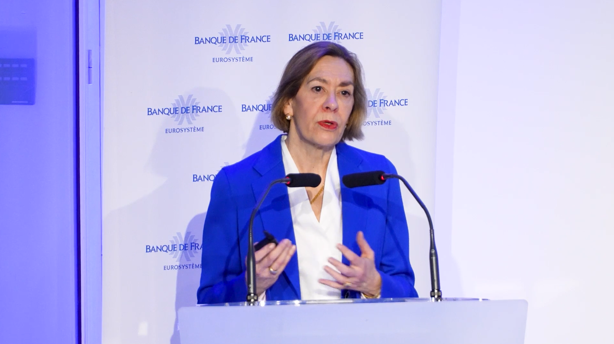 Captation audiovisuelle d'une prise de parole institutionnelle à la Banque de France